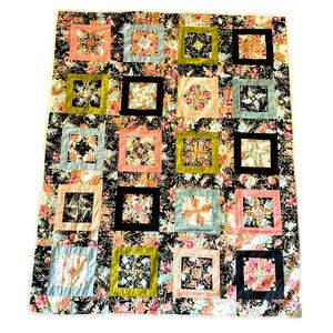 Handmade floral quilt size 47”X 58”